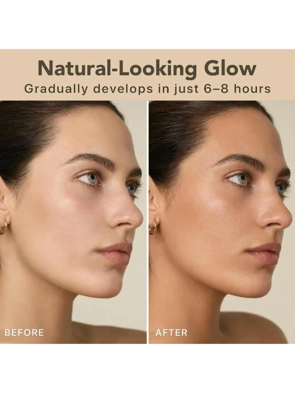 Natural Face Tanner - Streak-Free Sunless Tan, Hydrating Vegan Lotion with Aloe